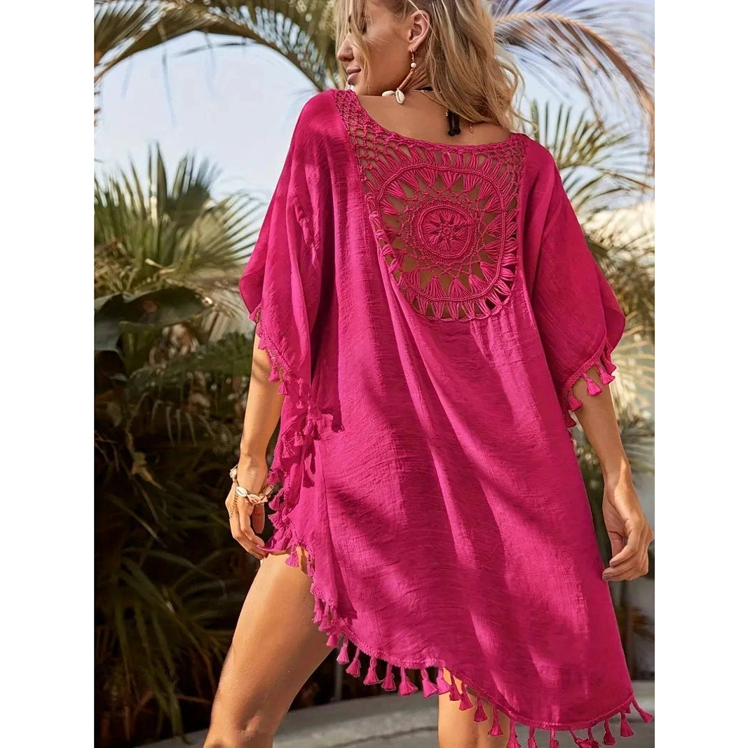 Moteriška lengva nėriniuota tunika