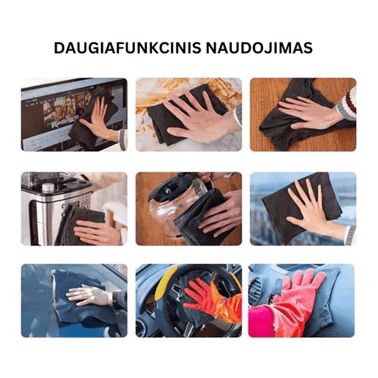 Magiškos valymo šluostės - daugkartinio naudojimo