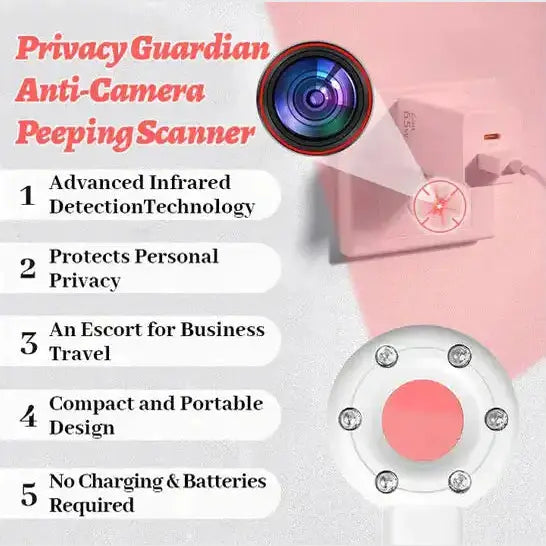 "Privacy Guardian" apsaugos nuo kamerų šnipinėjimo skeneris