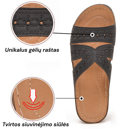 Florvia™ | Gėlių puošti ortopediniai sandalai