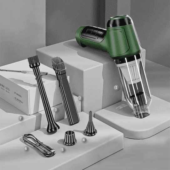 Belaidis dulkių siurblys automobiliui 4 in 1