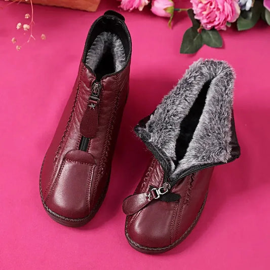 Moteriški odiniai aulinukai su kailiuku