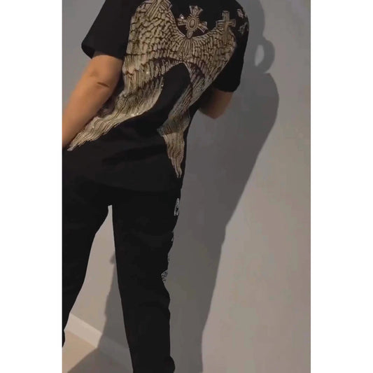 TigerShine™ | Dviejų dalių moteriškas kostiumėlis su dekoru