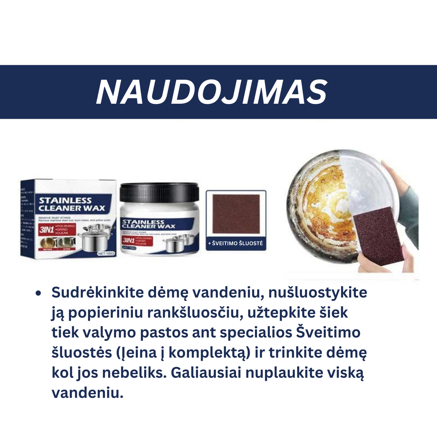 Unikali poliravimo - valymo pasta "Jue-Fish"