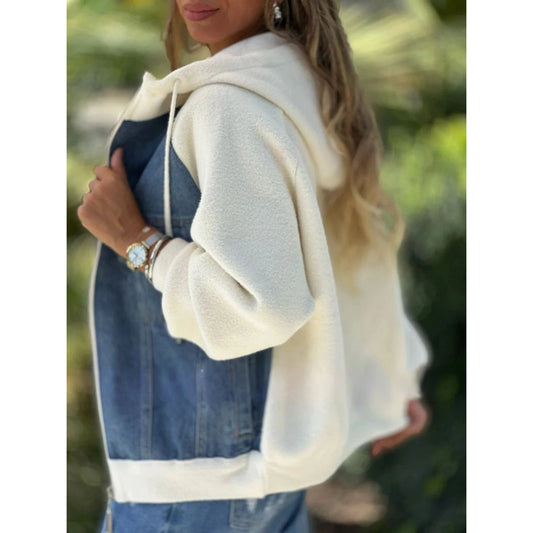 Simple™ | Džinsinė striukė šiltomis rankovėmis