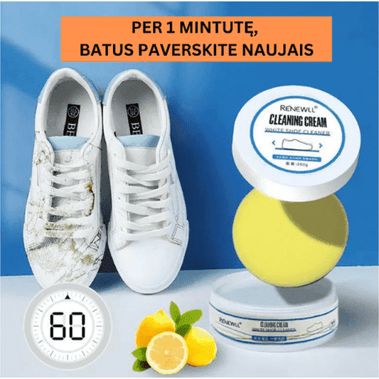 RENEWILL® Balinimo kremas su specialia kempinėle
