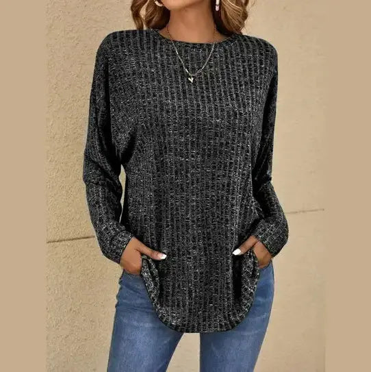 Laisvalaikio megztinis ilgomis rankovėmis