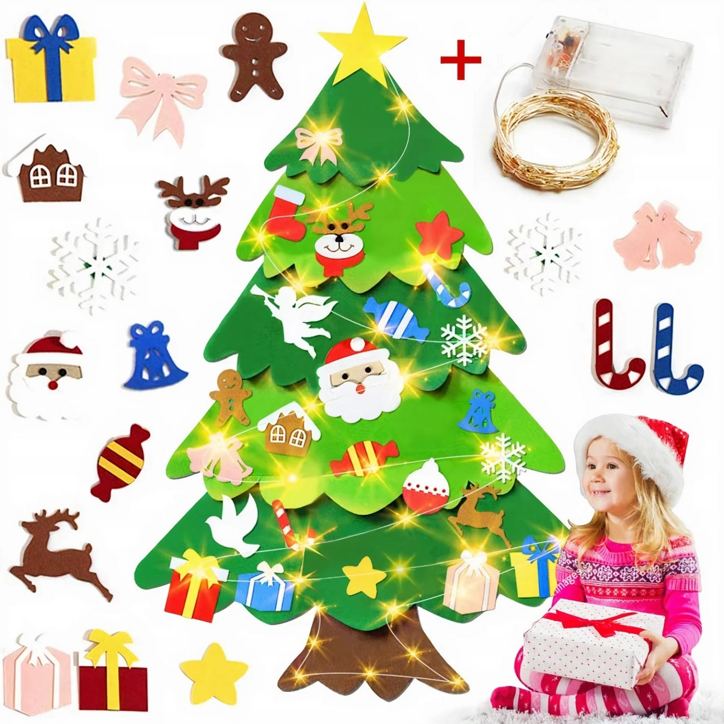 SantaJoy™ | Šviečianti Kalėdinė eglutė rinkinys vaikams