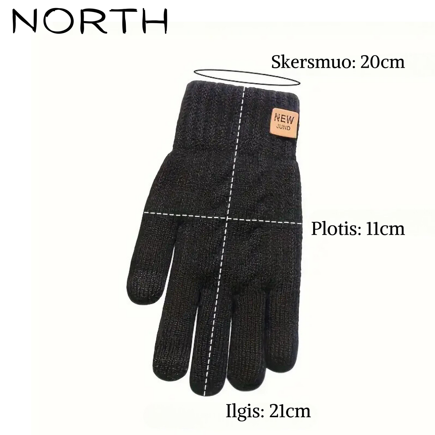 North™ | Šiltos Moteriškos pirštinės