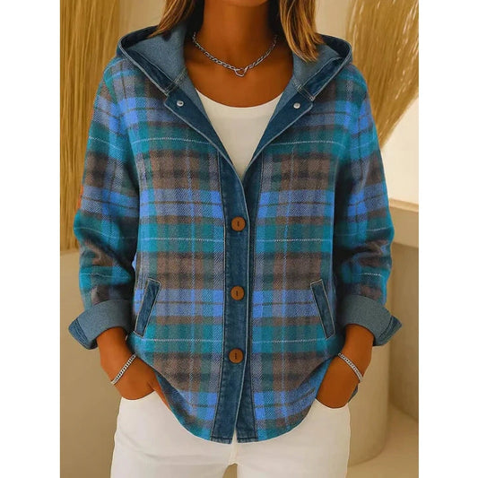 Laisvo stiliaus moteriškas džinsinis bliuzonas