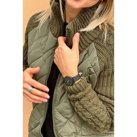 Lusso™ | Moteriška striukė megztomis rankovėmis