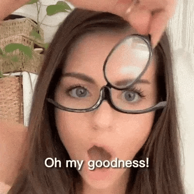 Akiniai makiažui su pasukama lęšio sistema