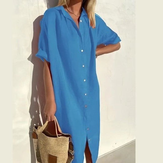 Paprasta medvilninė suknelė