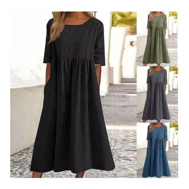 Ilga medvilninė suknelė