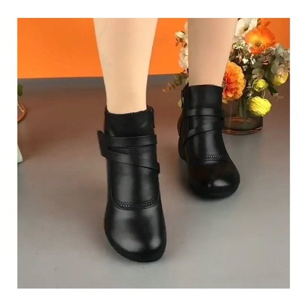 Ortopediniai odiniai batai su kailiuku