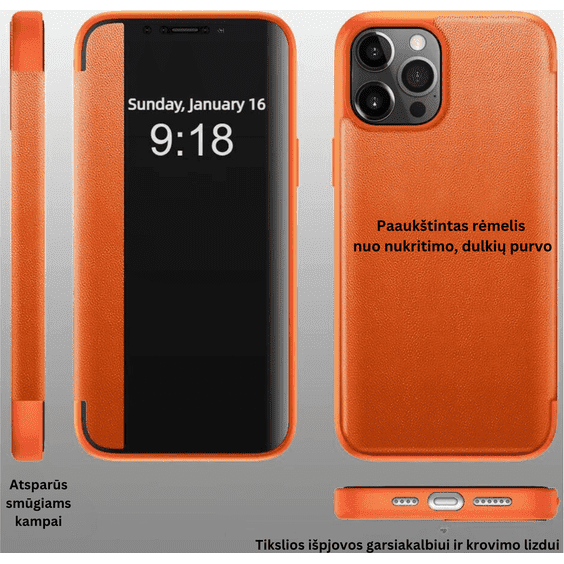 Prabangus atverčiamas Iphone dėklas