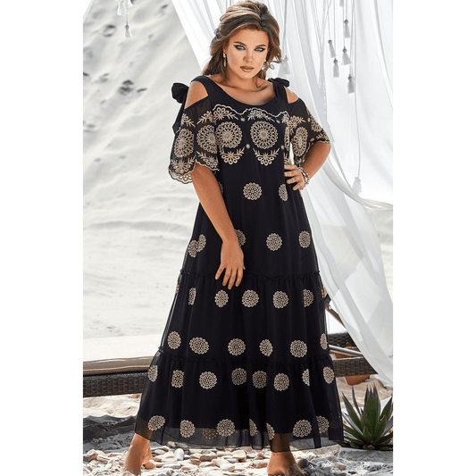 Laisva suknelė su raštu (S-5XL)