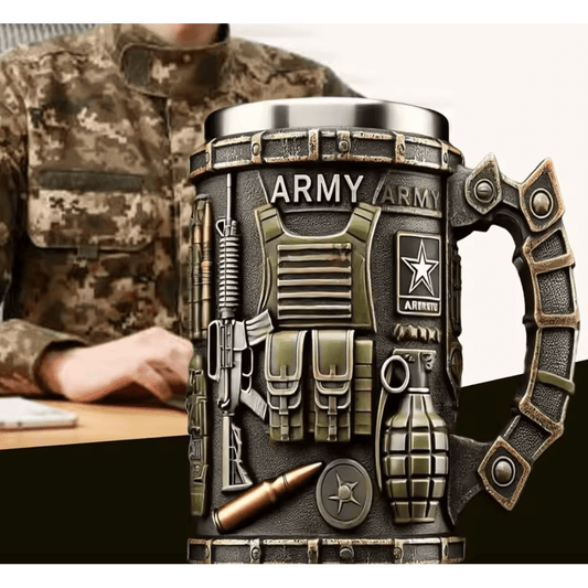 3D Kariniai geležiniai puodeliai