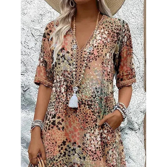 Raštuota vasarinė suknelė