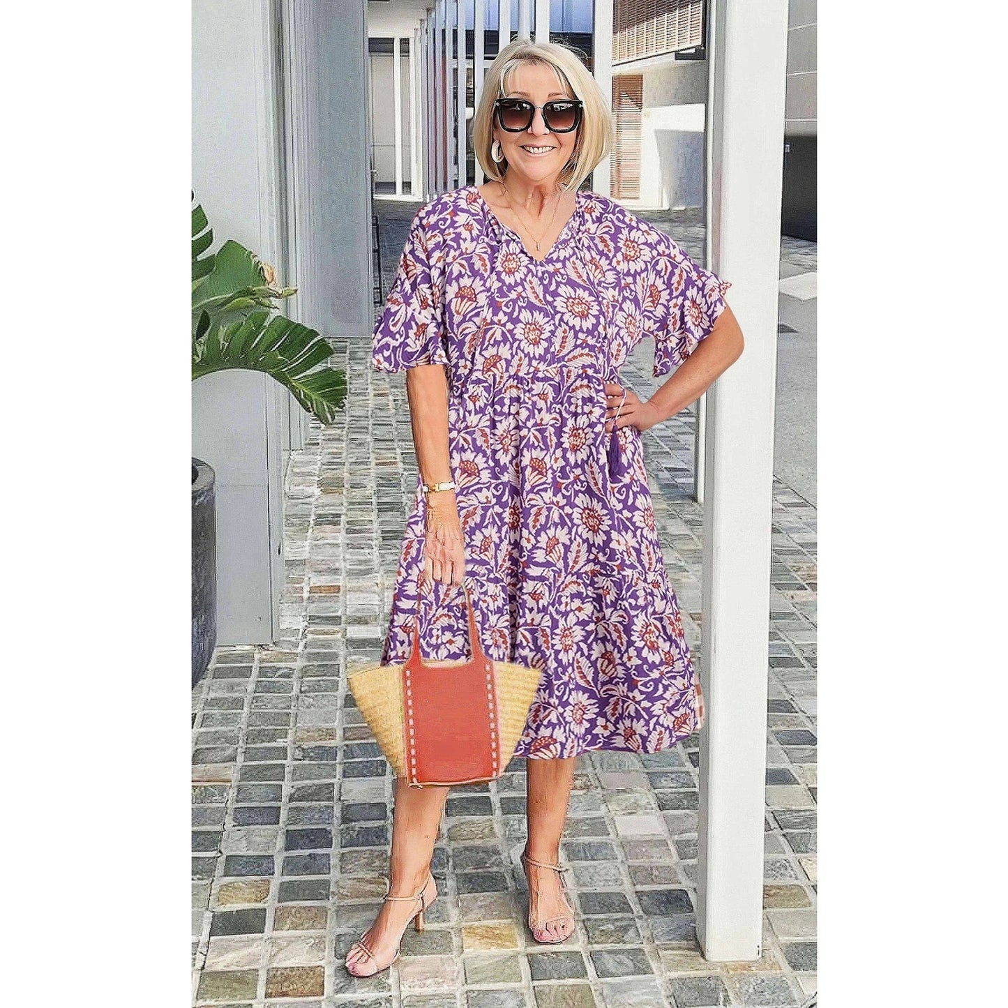 Madinga medvilnės/lino suknelė