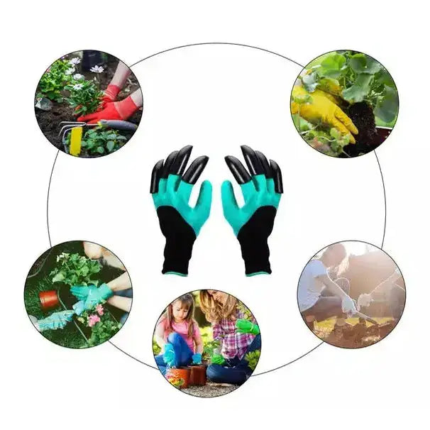 Universalios sodinimo - ravėjimo pirštinės su nagais