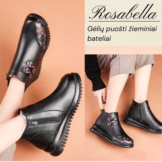 Rosabella™ | Gėlių puošti žieminiai bateliai