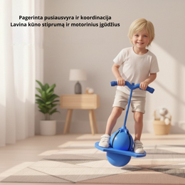 Šokinėjimo kamuolys pusiausvyrai ir koordinacijai lavinti