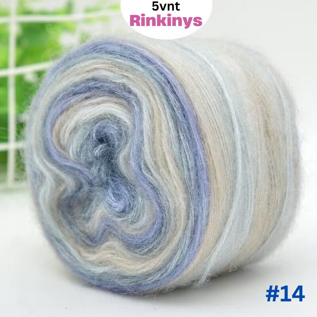 Gradientiniai Moherio Mezgimo Siūlai - Rinkinys