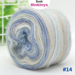 Gradientiniai Moherio Mezgimo Siūlai - Rinkinys