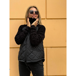 Lusso™ | Moteriška striukė megztomis rankovėmis