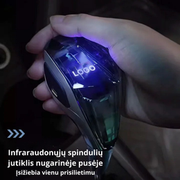 Šviečianti kristalinė pavarų svirties rankenėlė