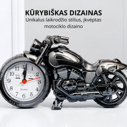 Motociklo formos žadintuvas – laikrodis