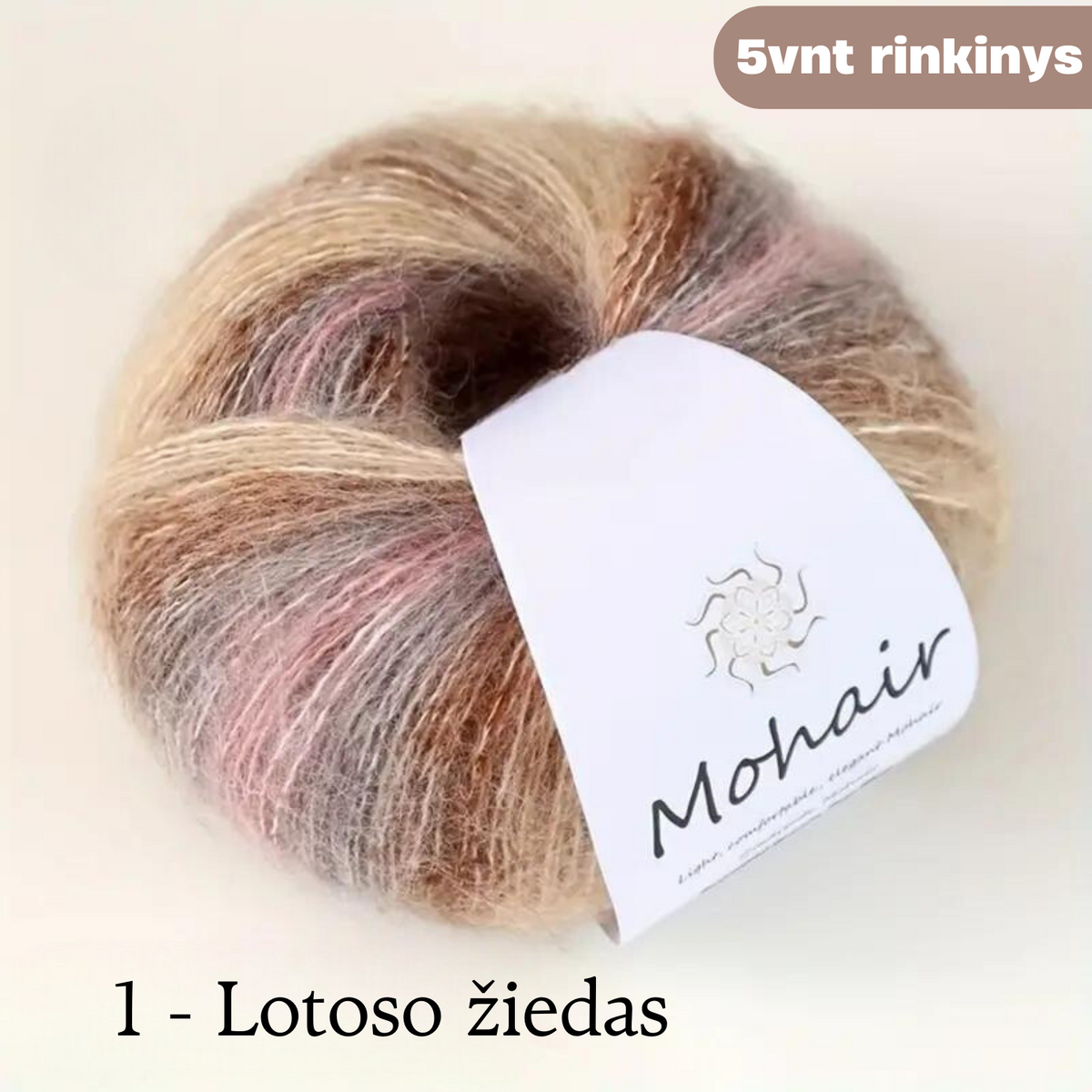 Moherio mezgimo siūlų rinkinys