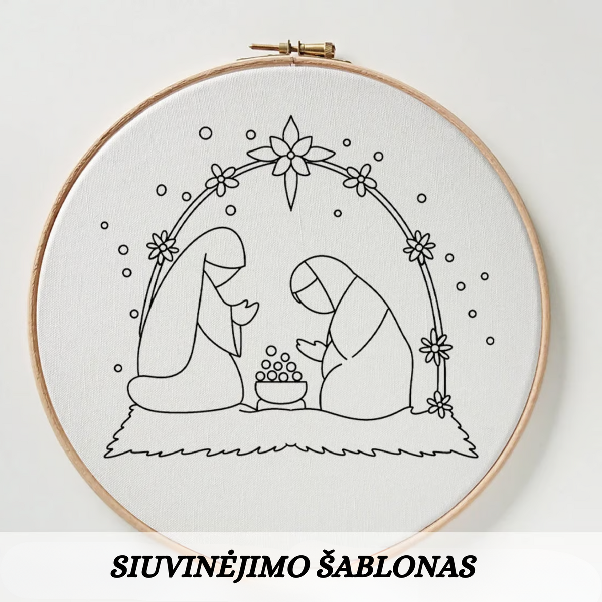 4 Dalių siuvinėjimo rinkinys - Prakartėlė