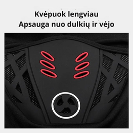 Šilta antivėjinė veido kaukė žiemai