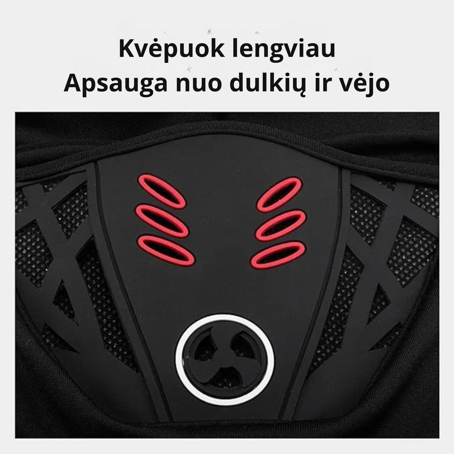 Šilta antivėjinė veido kaukė žiemai