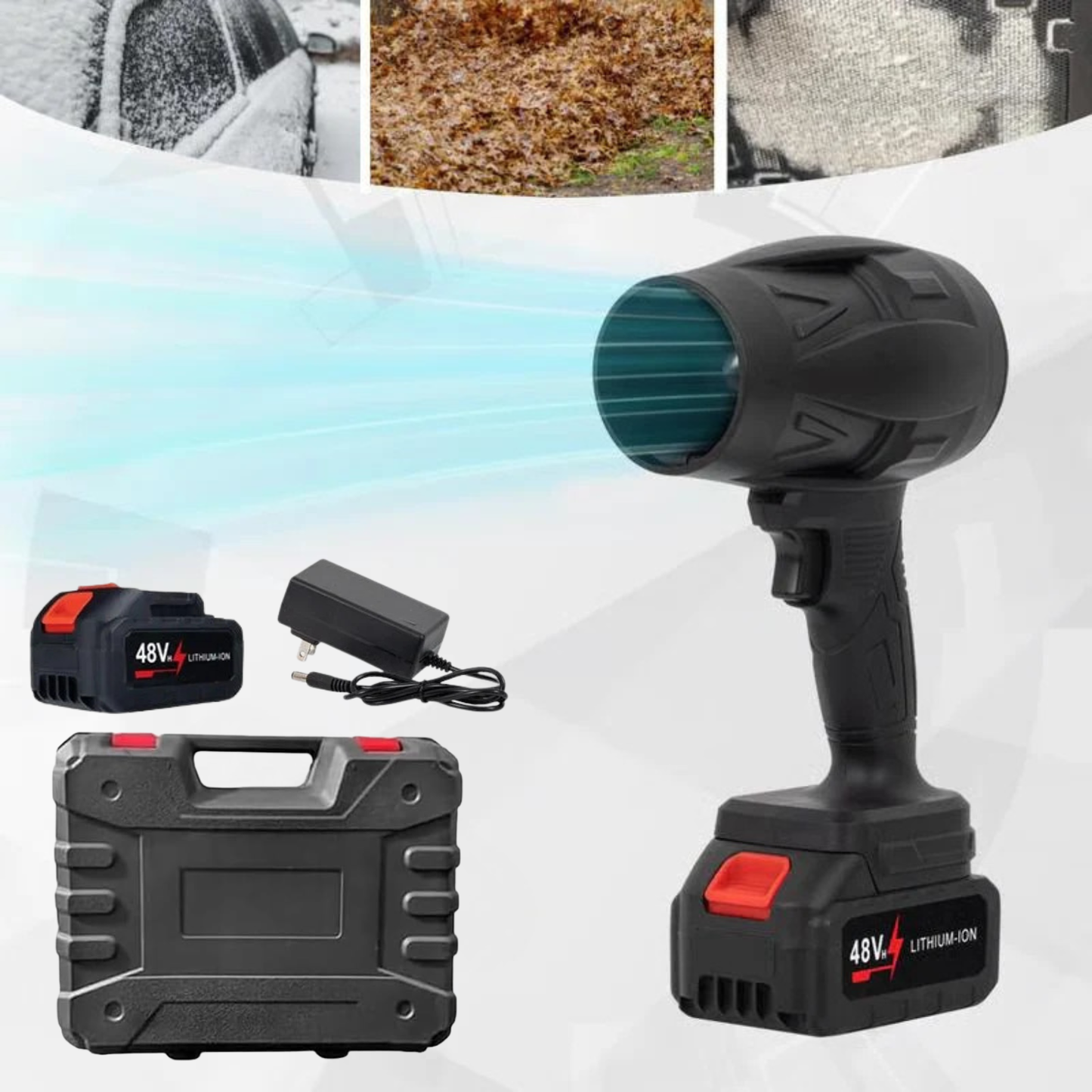 Belaidis turbo oro pūstuvas (Komplektas)