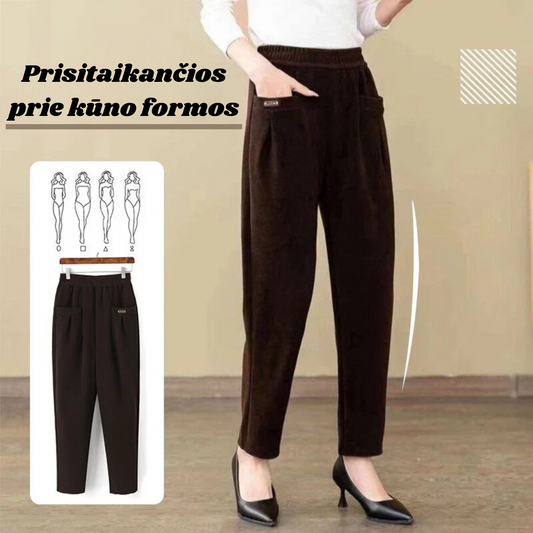 BestClassic™ | Šiltos Elastingos paaukštinto liemens kelnės