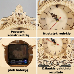 Timberix™ | 3D Medinis Konstruktorius - Laikrodis
