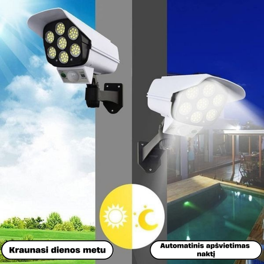 Guardio™ | LED šviestuvas su kameros imitacija ir judesio davikliu