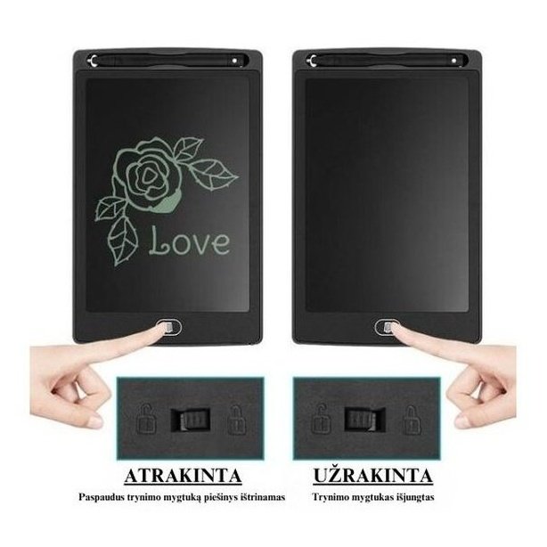 Maģiska LCD zīmēšanas planšetdators + rakstīšanas rīks
