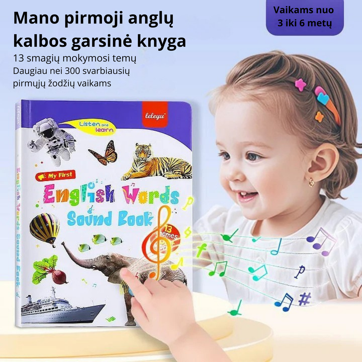 Pirmieji anglų kalbos žodžiai – garsinė knyga