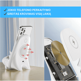 Magnetinis greito įkrovimo telefono laikiklis