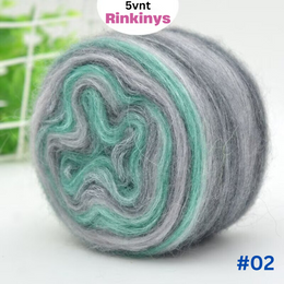 Gradientiniai Moherio Mezgimo Siūlai - Rinkinys