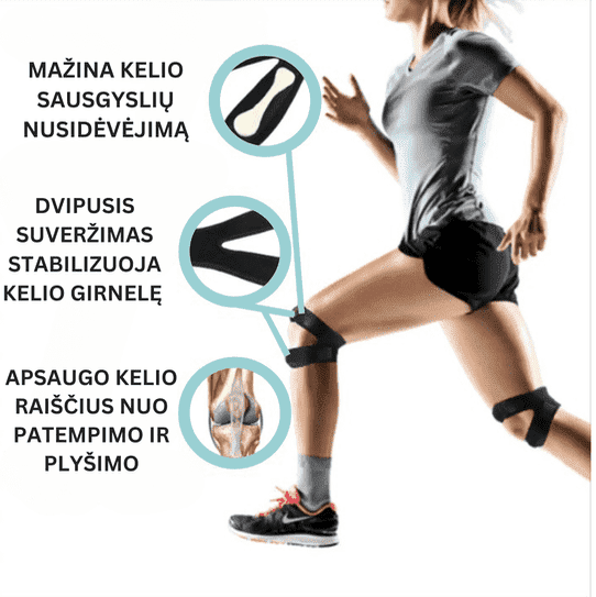 Specialus įtvaras kelio skausmams malšinti
