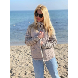 Lusso™ | Moteriška striukė megztomis rankovėmis