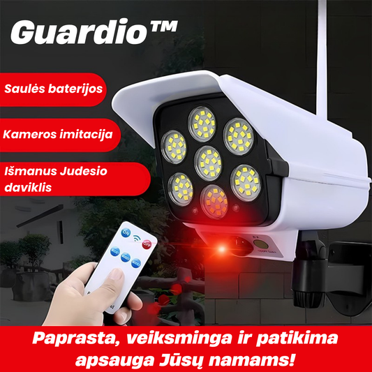 Guardio™ | LED šviestuvas su kameros imitacija ir judesio davikliu