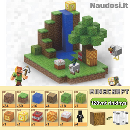 MINECRAFT | Magnetinių blokų rinkinys + dovana