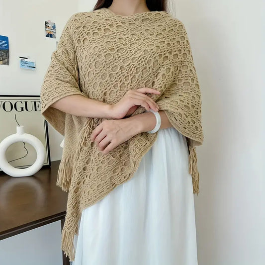 Moteriška nėriniuota skraistė - pončas