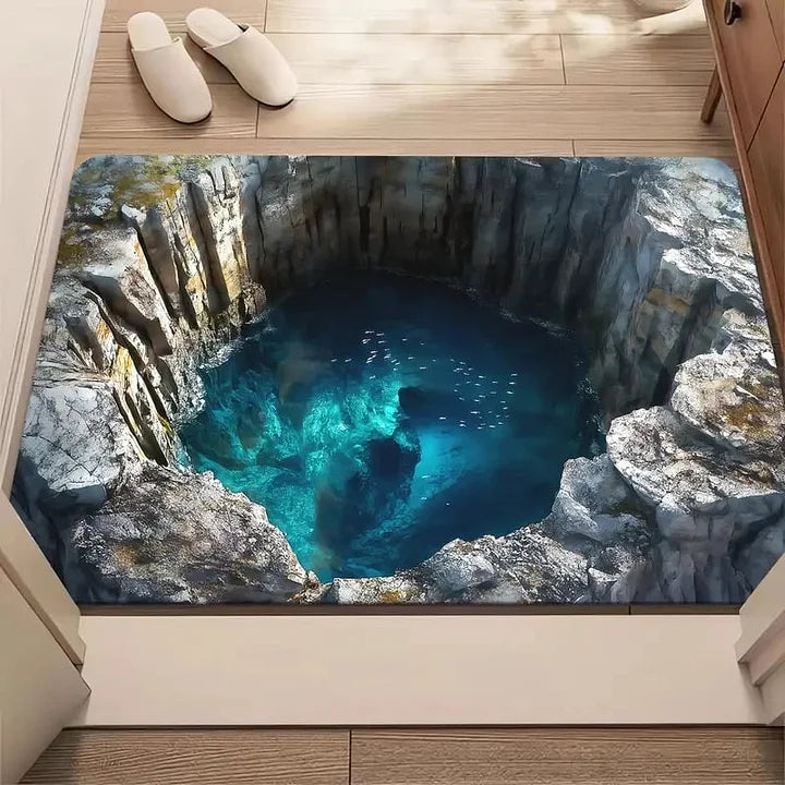 Dekoratyvinis vonios kilimėlis su 3D iliuzija